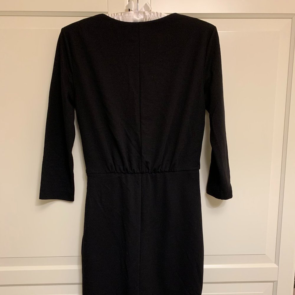 MaxMara Black Long Sleeve Midi Dress
